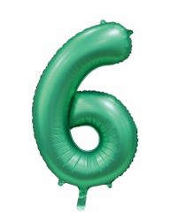 Folieballong Nr 6 Satin Green 86 Cm