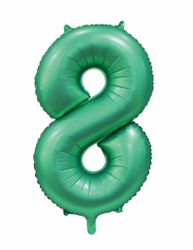 Folieballong Nr 8 Satin Green 86 Cm