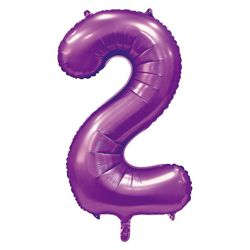 Folieballong Nr 2 Satin Purple 86 Cm
