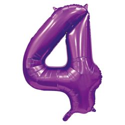 Folieballong Nr 4 Satin Purple 86 Cm