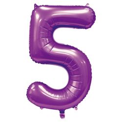 Folieballong Nr 5 Satin Purple 86 Cm