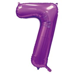 Folieballong Nr 7 Satin Purple 86 Cm