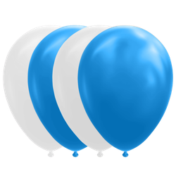 Latexballonger Mix Blå/vit 10-pack