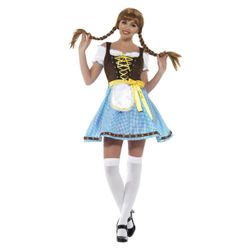 Olga Oktoberfest Klänning Blå & Vit