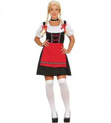 Oktober festklänning svart/röd