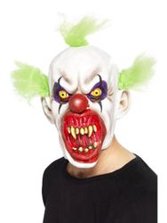 Clown med Grönt Hår Mask