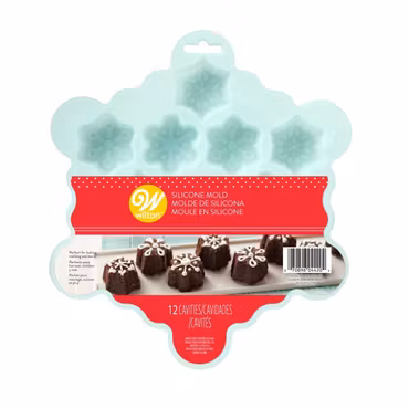 Wilton Snowflakes Silikonform – 12 Snöflingor (Mumsbit-storlek)