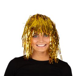 Glitterperuk Guld