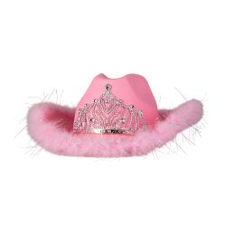 Cowboyhatt Rosa med glitter
