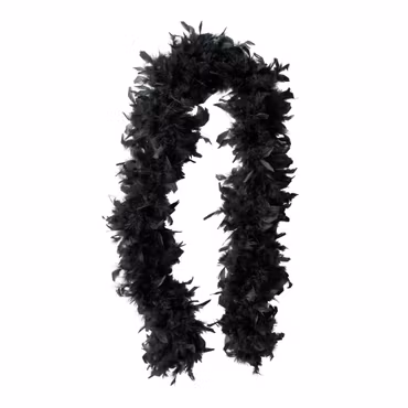 Svart Fjäderboa Luxuös