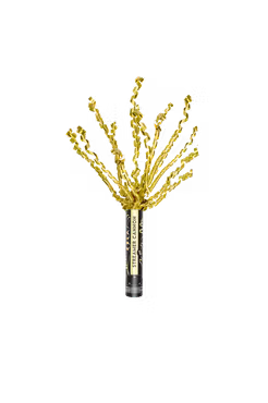 Konfettikanon Serpentiner Guld 25 cm – Metallic Effekt