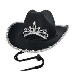 Svart Cowboyhatt