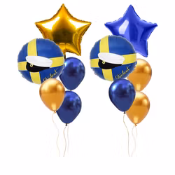 Studentballongbukett – 2 Folie & 3 Latex (Heliumfylld)