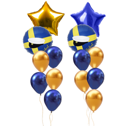 Studentballongbukett – 2 Folie & 5 Latex (Heliumfylld)
