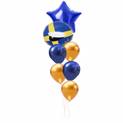 Studentballongbukett – 2 Folie & 5 Latex (Heliumfylld)
