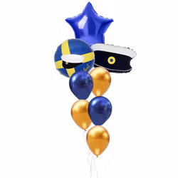 Studentballongbukett – 3 Folie & 5 Latex (Heliumfylld)