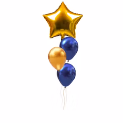 Studentballongbukett – 1 Folie & 3 Latex (Heliumfylld)