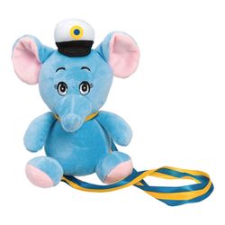 Studentnalle Elefant med Blågult Band (15 cm)