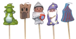 Riddartiden, 5 st tårtljus