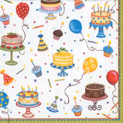 Birthday Cakes, 20 st servetter