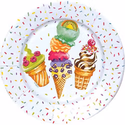 Ice Cream Party, 8 st tallrikar
