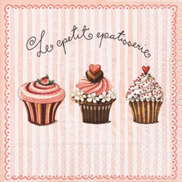 Stripy Cupcakes, 20 st servetter