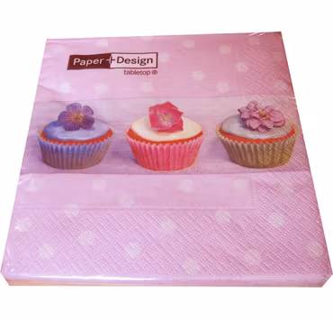 Cupcakes Pink Dot, 20 st servetter