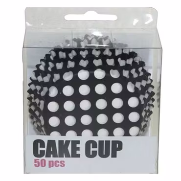 Black XL Dots, 50 st muffinsformar
