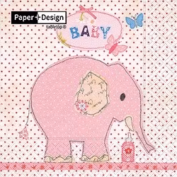 Baby Elephant - Pink, 20 st servetter