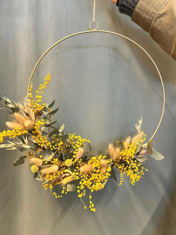 Wreath with dried flowers