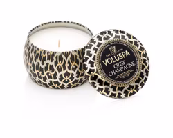 Voluspa Petite Decorative Tin Candle - Crisp Champagne