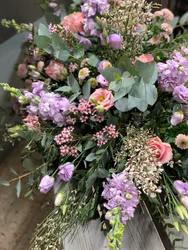 Kistdekoration - Ljusrosa & lila toner