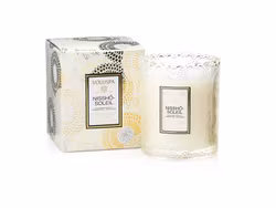 Voluspa Scalloped Edge Embossed Glass Candle - Nissho Soleil