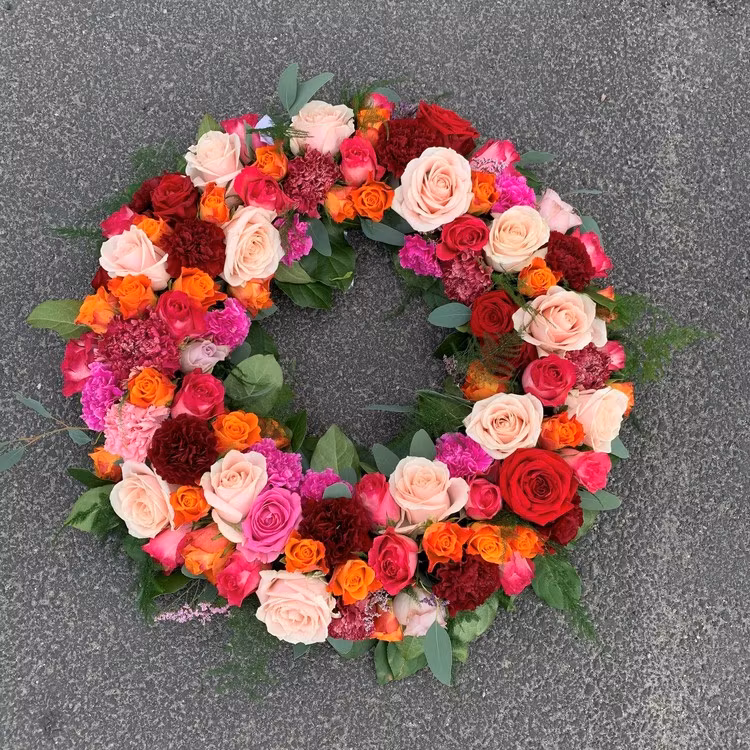 Krans - Rött, Cerise, Orange