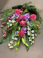 Liggande bukett - Rosa, Lila, Blå