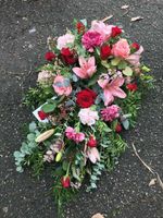 Låg droppformad dekoration - Röd & Rosa
