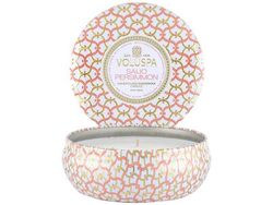 Voluspa 3-Wick Candle In Decorative Tin - SAIJO PERSIMMON