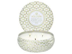 Voluspa 3-Wick Tin candle - EUCALYPTUS & WHITE SAGE