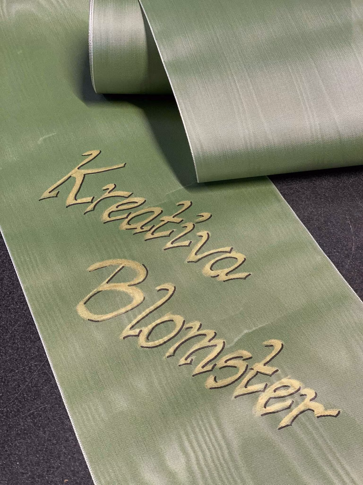 Dekorativt band för begravningsdekoration - Beige
