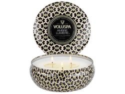 Voluspa  3-Wick Candle In Decorative Tin - Ambre Lumiere