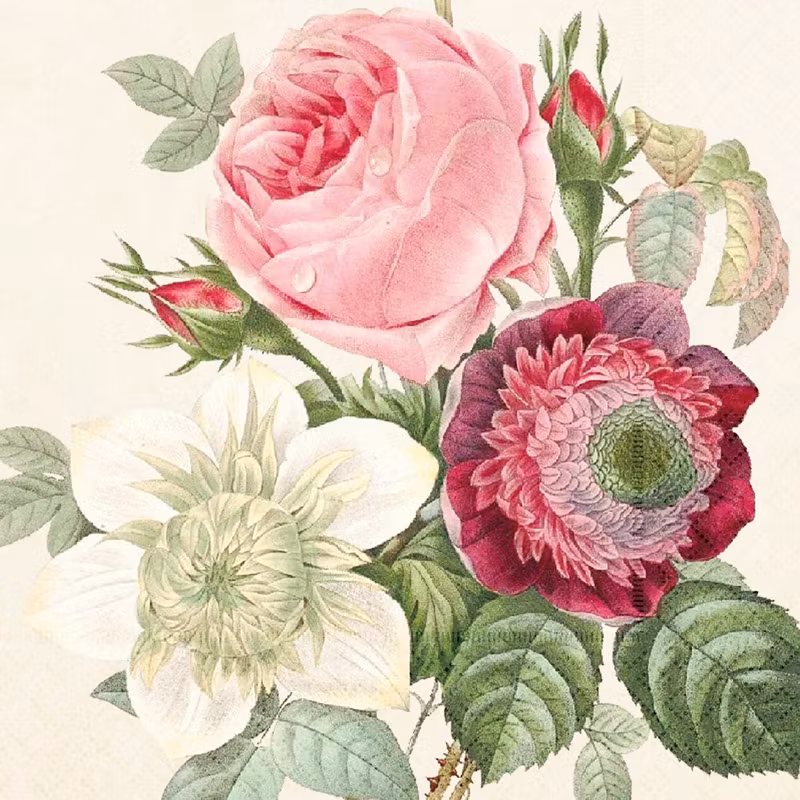 Sköna Ting - Servett - Rosor