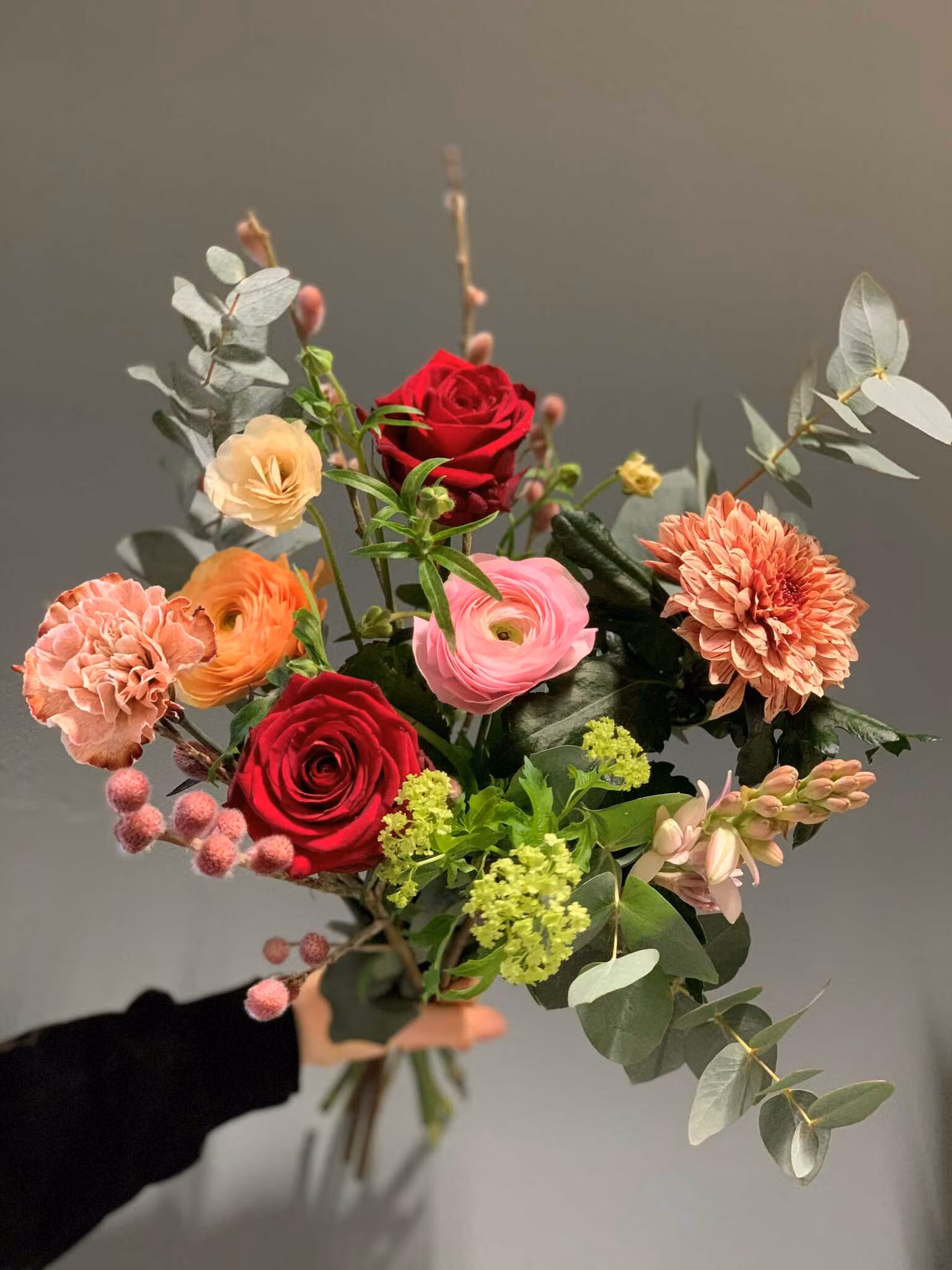 Rosbukett - romantisk