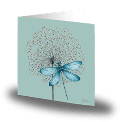 Cards by Jojo - Blue Dragonfly - Litet kort