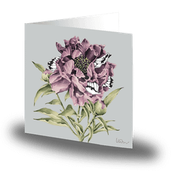 Cards by Jojo - Butterfly Peony - Litet kort