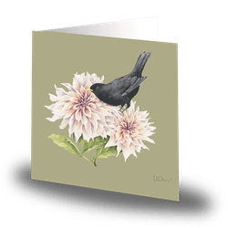 Cards by Jojo - Garden Blackbird - Litet kort
