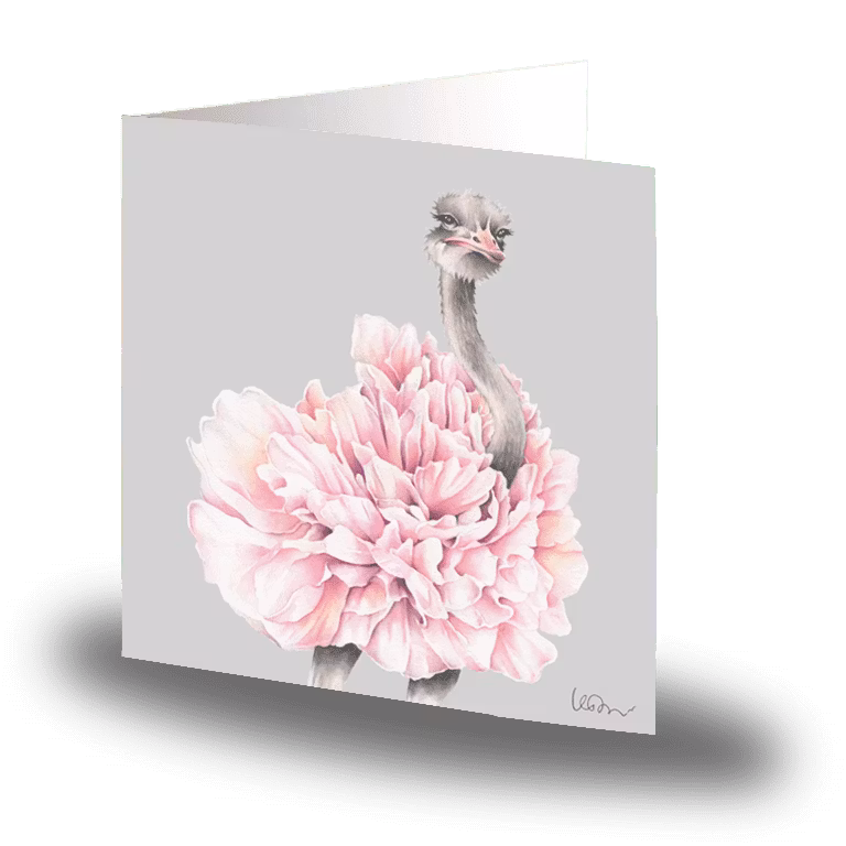 Cards by Jojo - Prima Ostrich - Litet kort