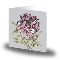 Cards by Jojo - Butterfly Peony  - Stort kort
