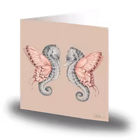 Cards by Jojo - Winged Seahorses - Stort kort