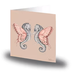 Cards by Jojo - Winged Seahorses - Stort kort