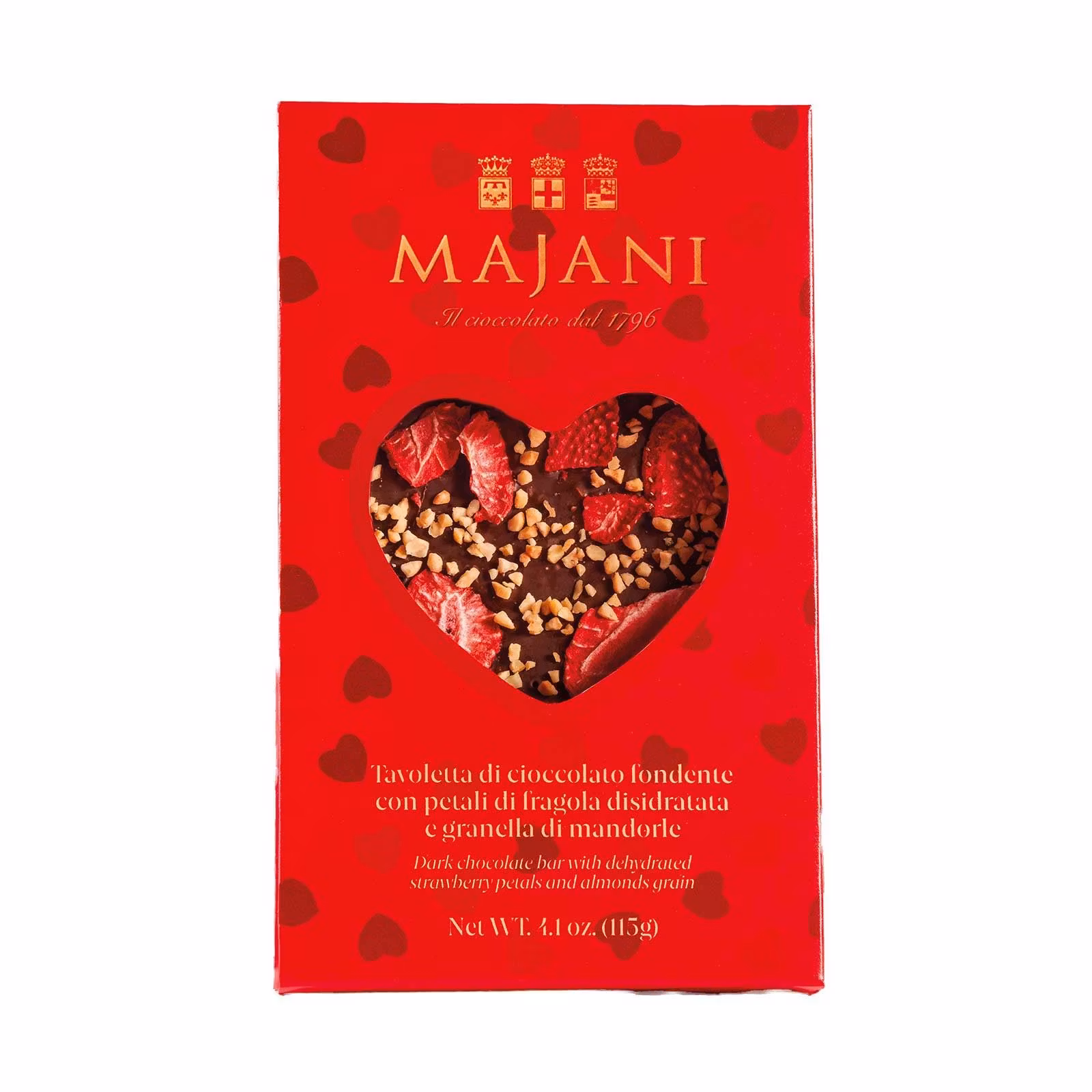 Dark chocolate with strawberry & almond